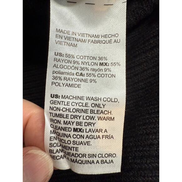 Chicos Asymmetrical Ribbed Knit Tunic Sweater Womens Size 2 US Large Black - Picture 11 of 11